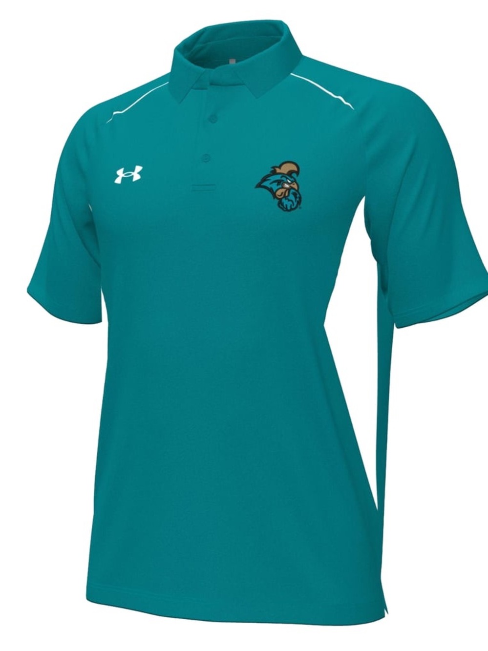 Under Armour Coastal Carolina Chanticleers Polo Golf Shirt UPF50 Teal Mens L NWT